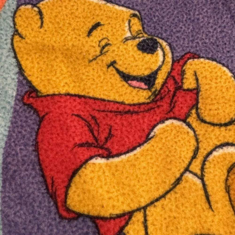 Vintage Winnie the Pooh Toddler Sz 2 Fleece One Piece Pajamas Read‎ Desc.